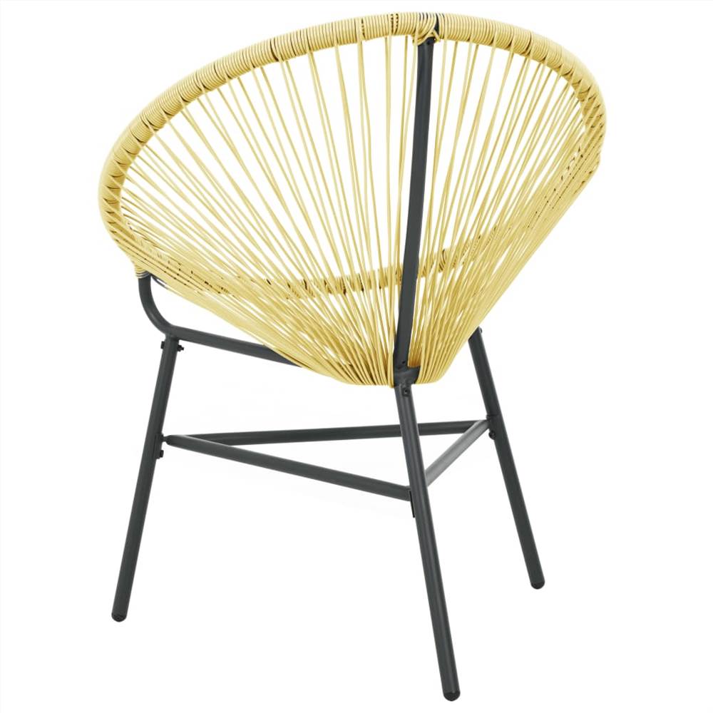 Garden Moon Chair Poly Rattan Beige