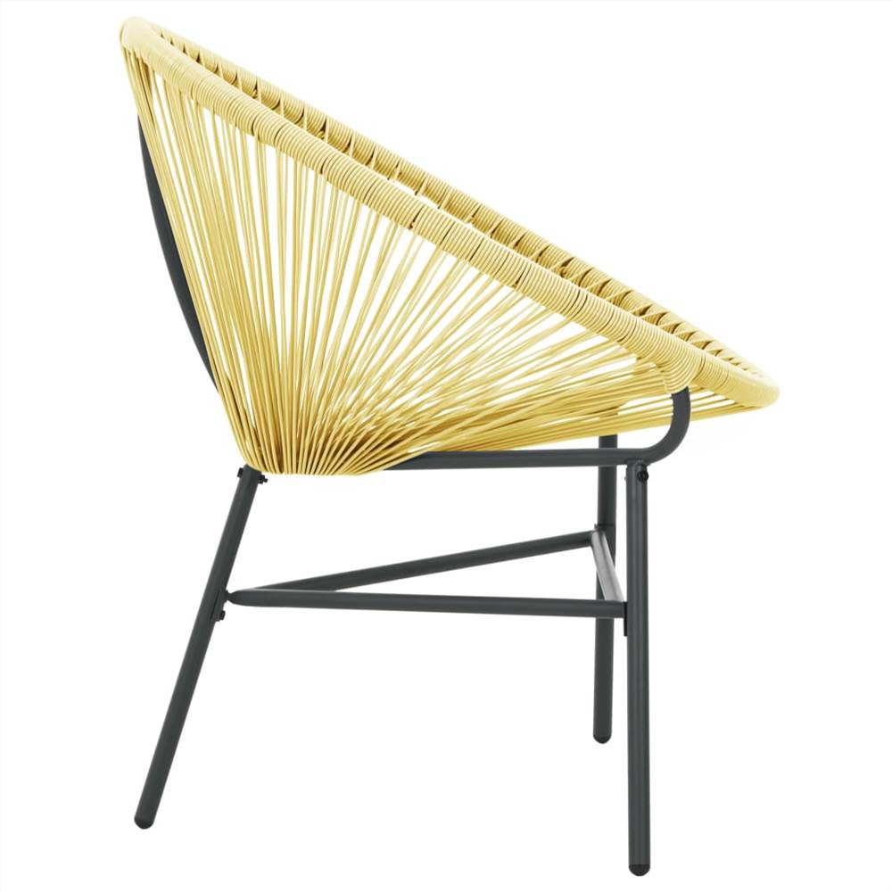 Garden Moon Chair Poly Rattan Beige