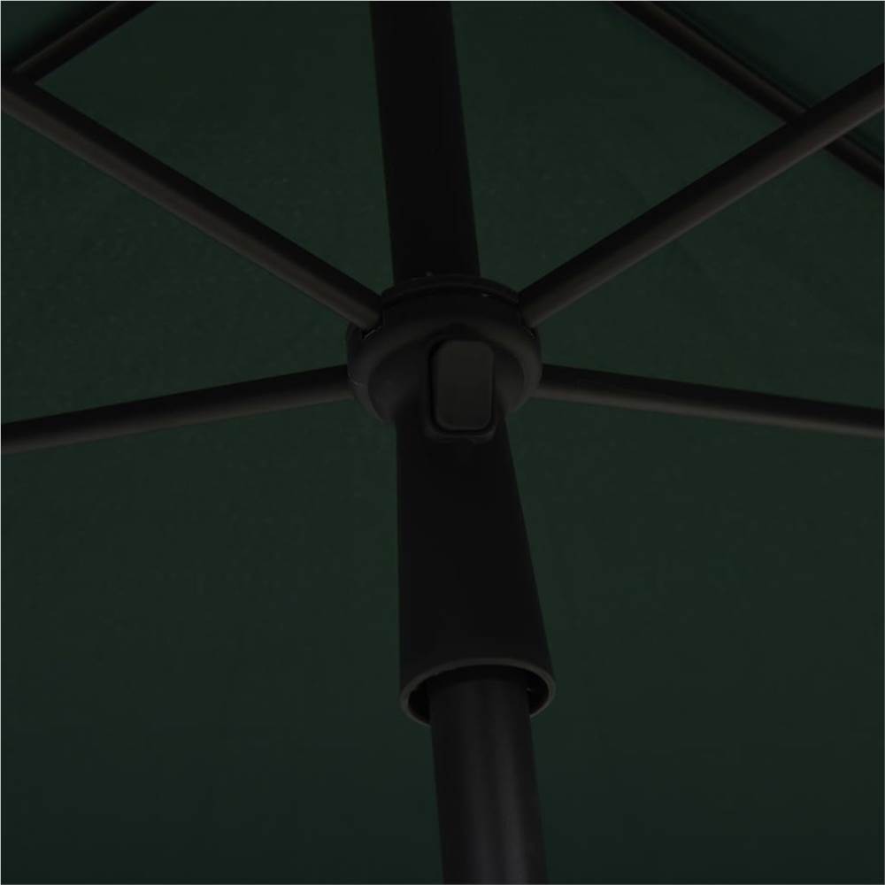 Garden Parasol with Pole 210x140 cm Green