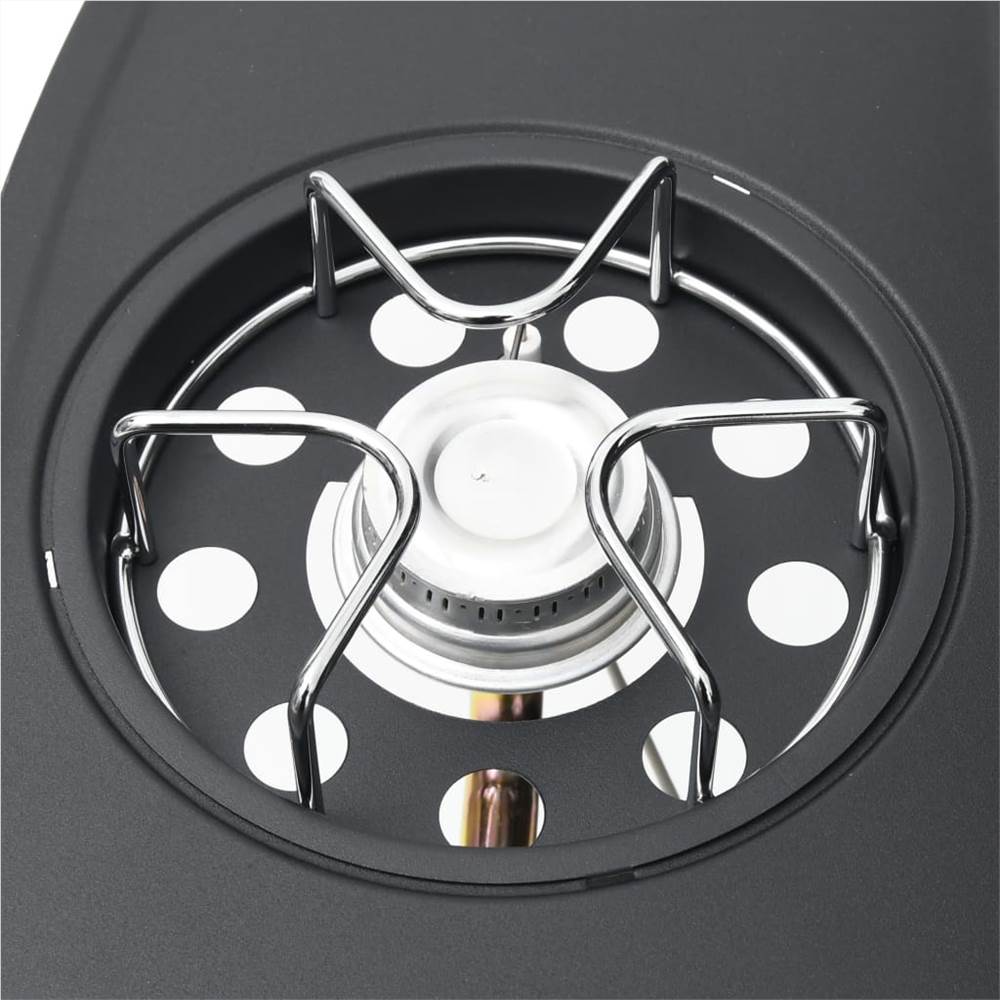 Gas Barbecue Grill 4+1 Cooking Zone Black