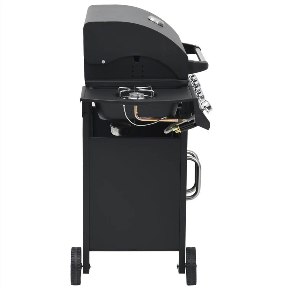 Gas Barbecue Grill 4+1 Cooking Zone Black