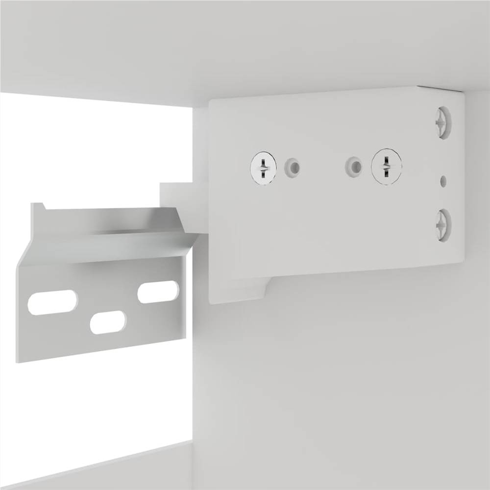 Hanging Glass Cabinet High Gloss Grey 60x31x60 cm Chipboard