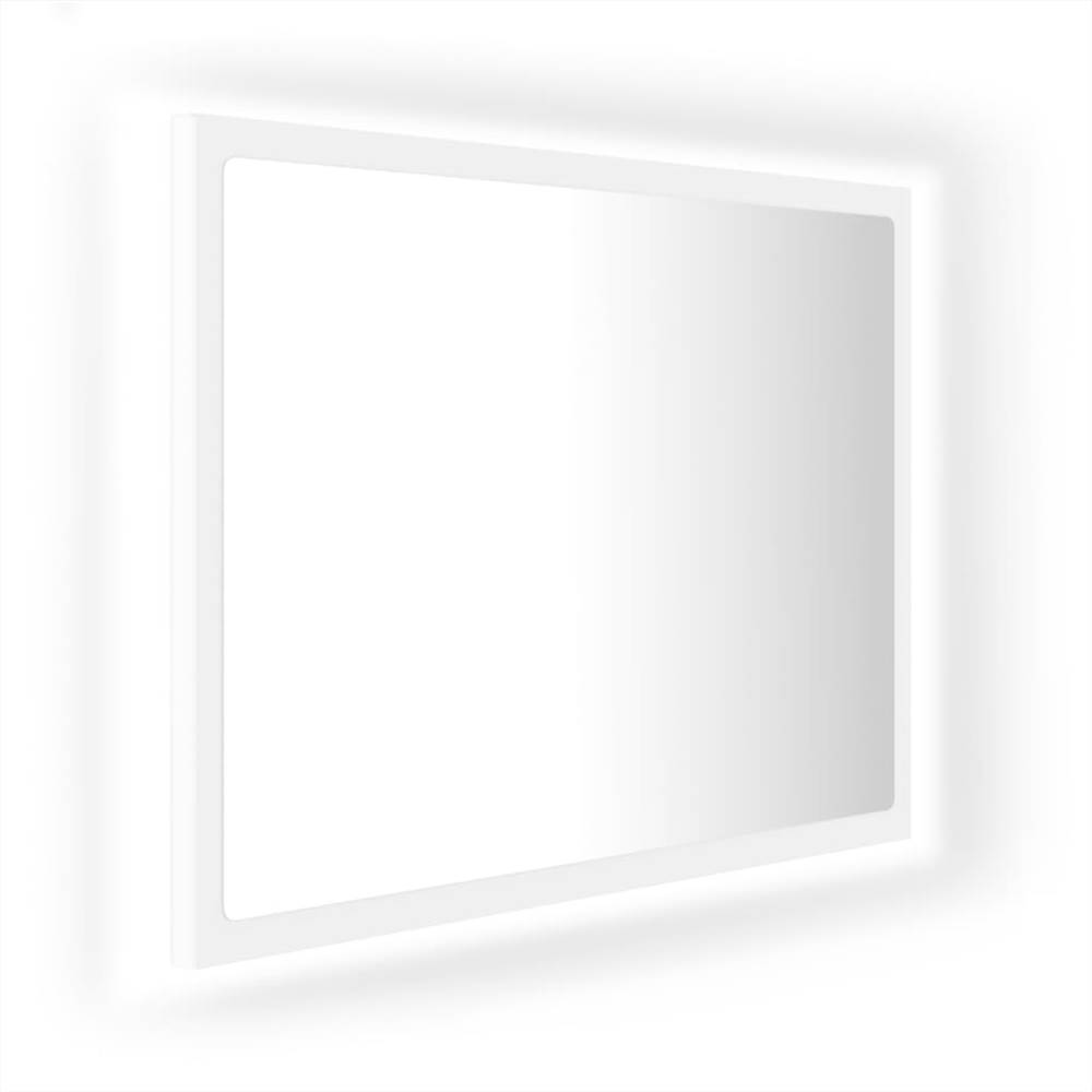 LED Bathroom Mirror White 60x8.5x37 cm Chipboard