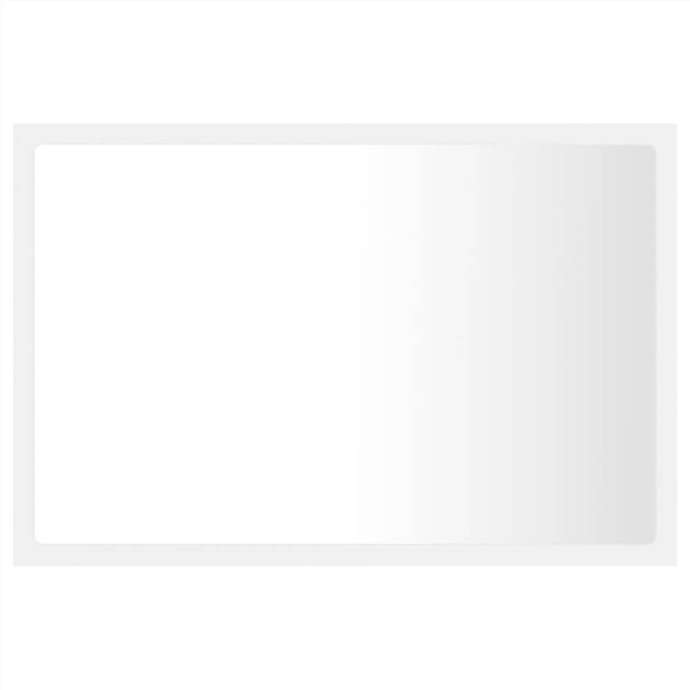 LED Bathroom Mirror White 60x8.5x37 cm Chipboard