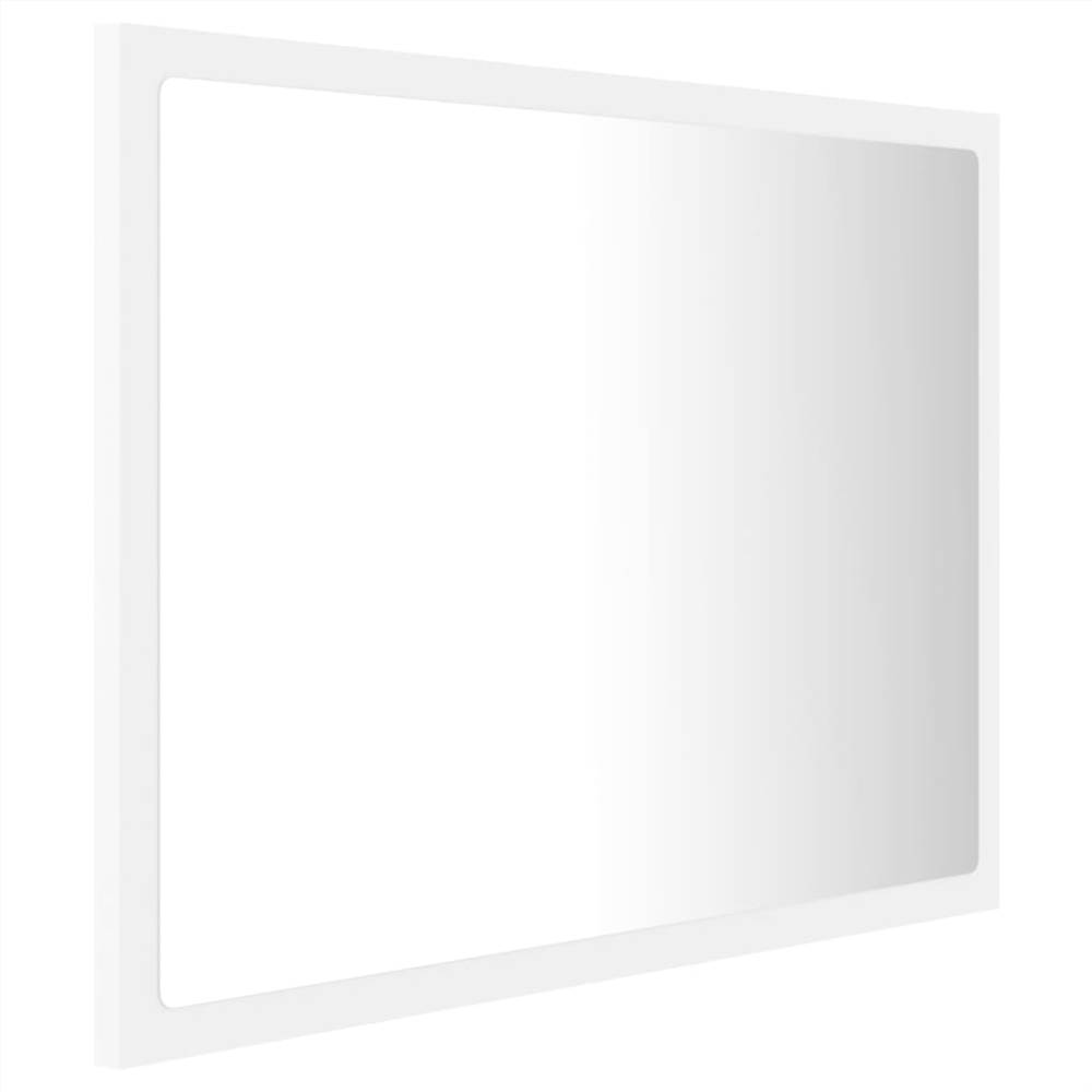 LED Bathroom Mirror White 60x8.5x37 cm Chipboard