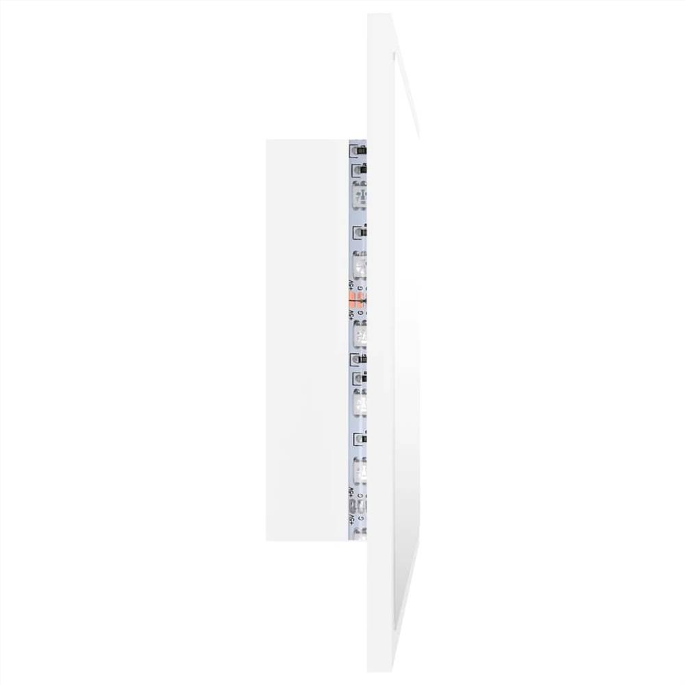 LED Bathroom Mirror White 60x8.5x37 cm Chipboard