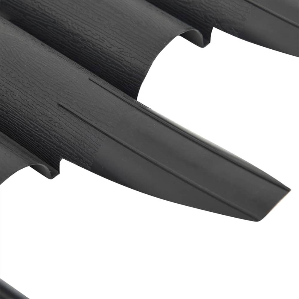 Lawn Edgings 36 pcs Anthracite 10 m PP