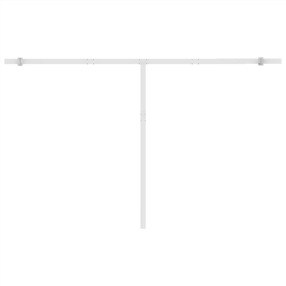 Manual Retractable Awning with LED 450x300 cm Yellow and White