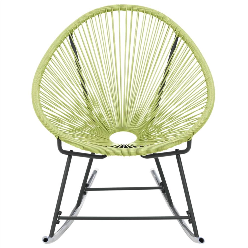 Outdoor Rocking Moon Chair Poly Rattan Green