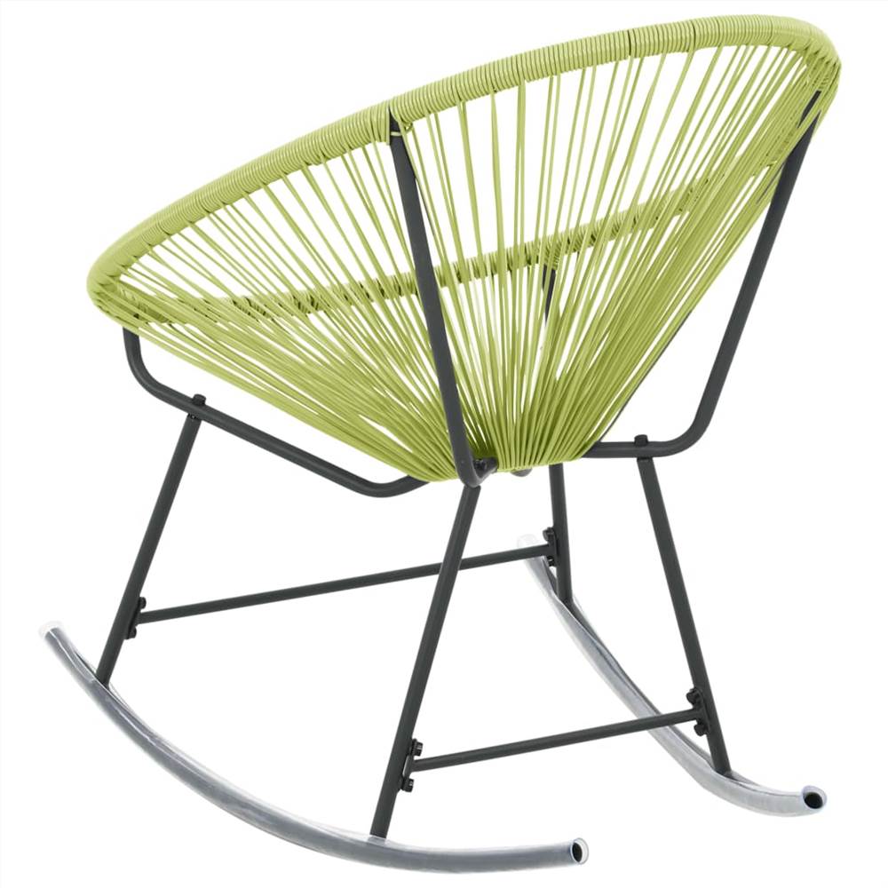 Outdoor Rocking Moon Chair Poly Rattan Green