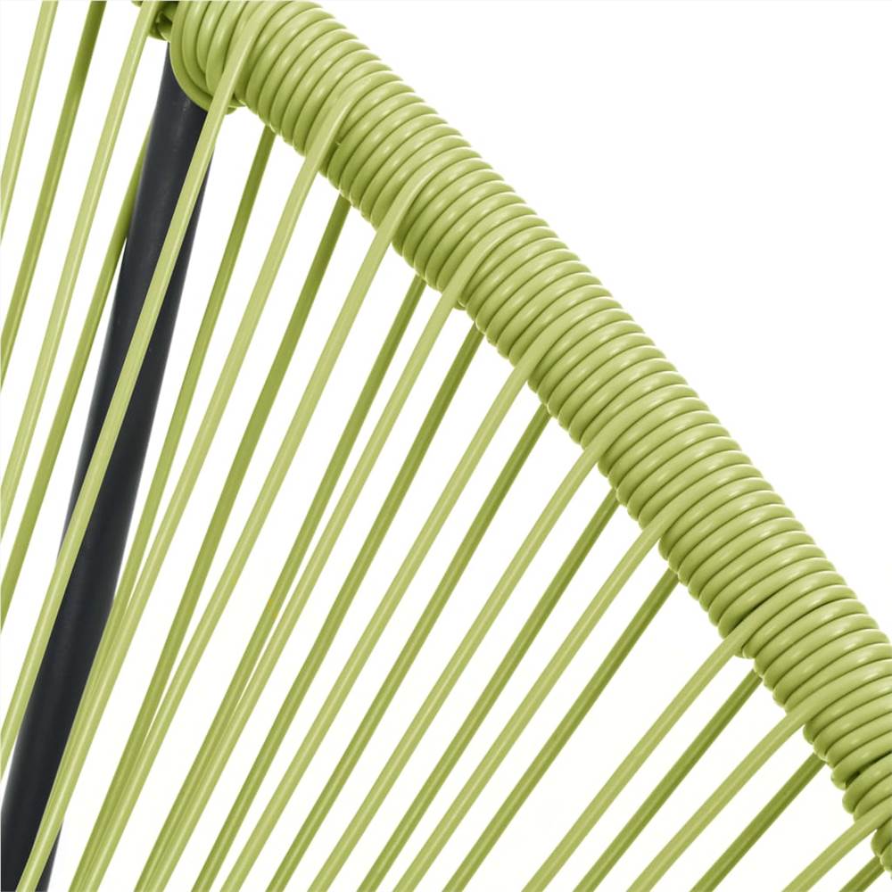 Outdoor Rocking Moon Chair Poly Rattan Green
