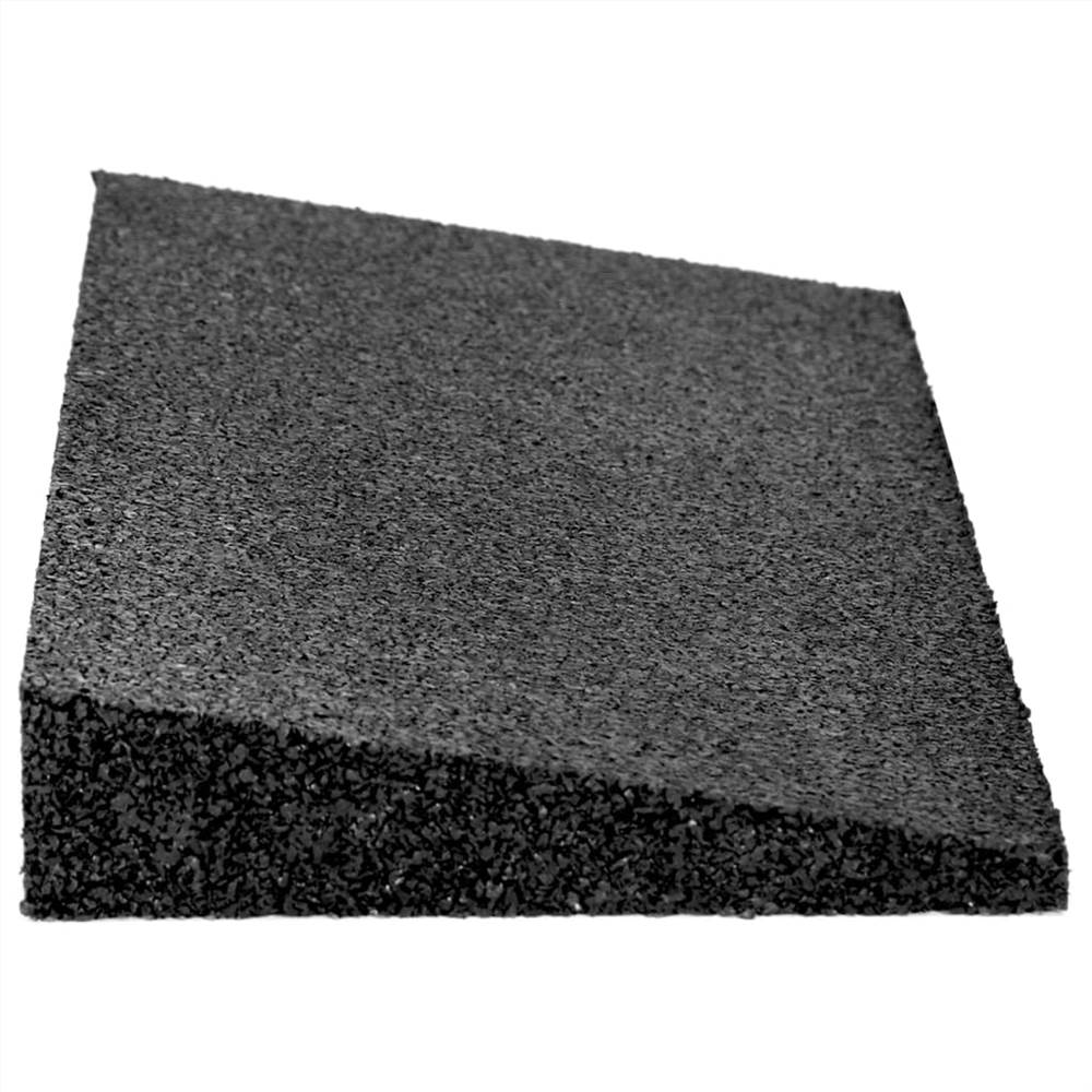 Rubber Kerb Ramp 2 pcs Black 50x20x1-4.3 cm