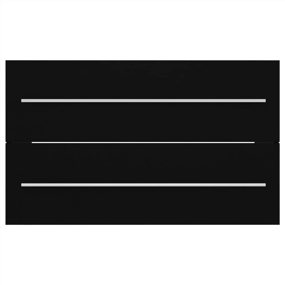 Sink Cabinet Black 80x38.5x48 cm Chipboard