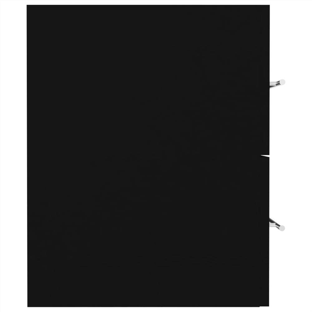 Sink Cabinet Black 80x38.5x48 cm Chipboard