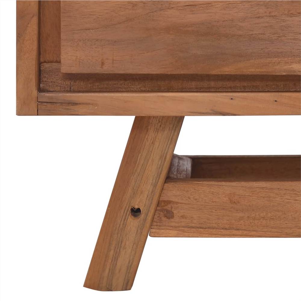 TV Cabinet 110x30x50 cm Solid Teak Wood