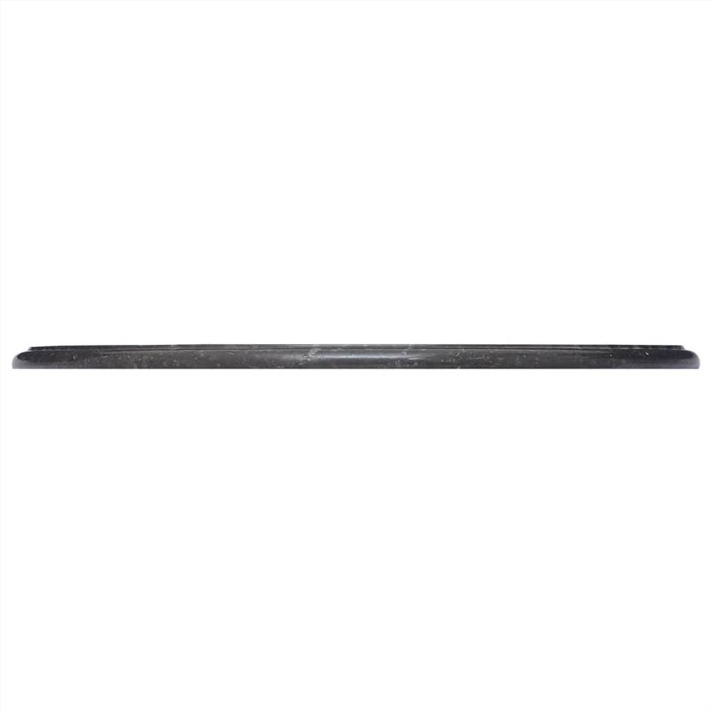Table Top Black Ø70x2.5 cm Marble