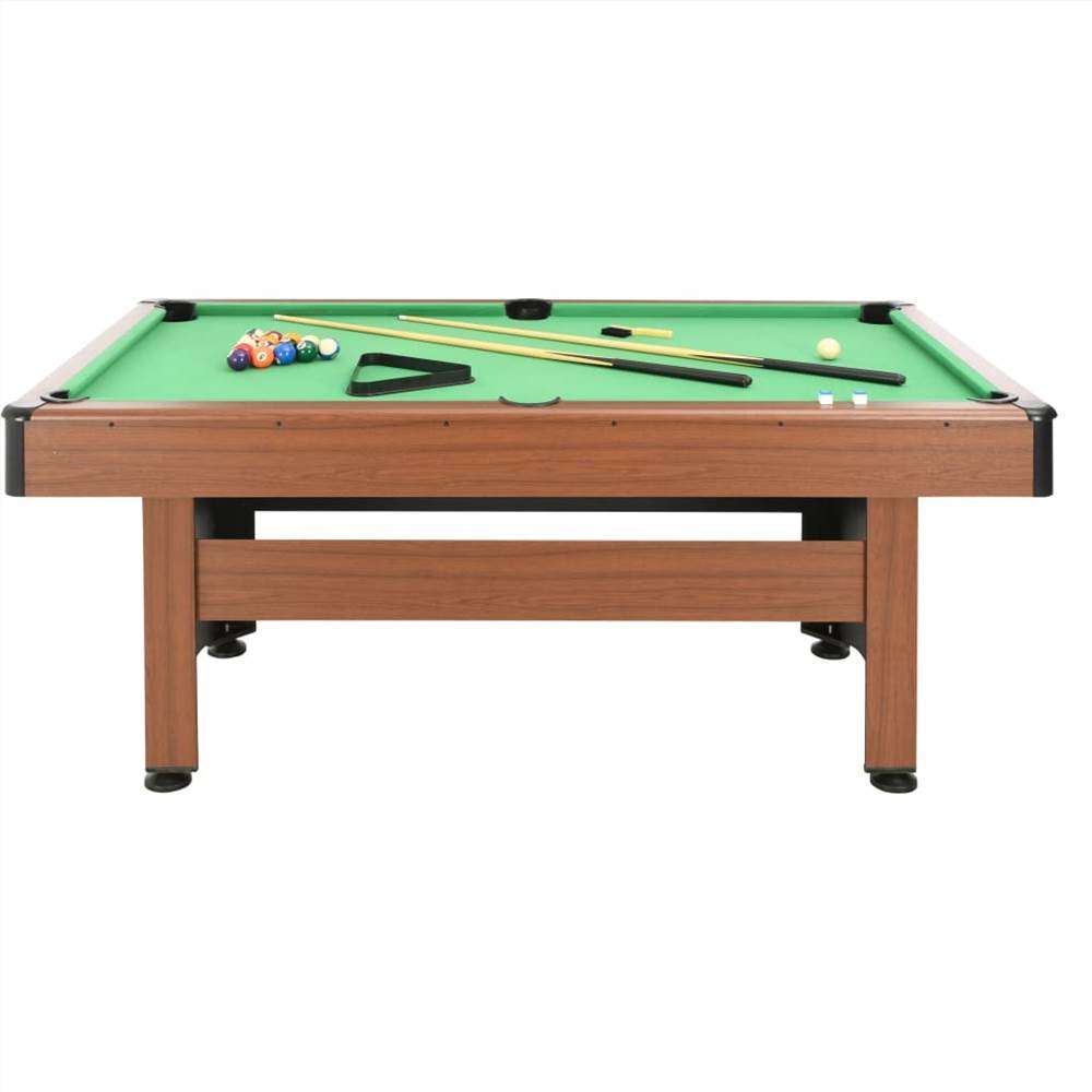 6 Feet Billiard Table 184x108x82 cm Brown