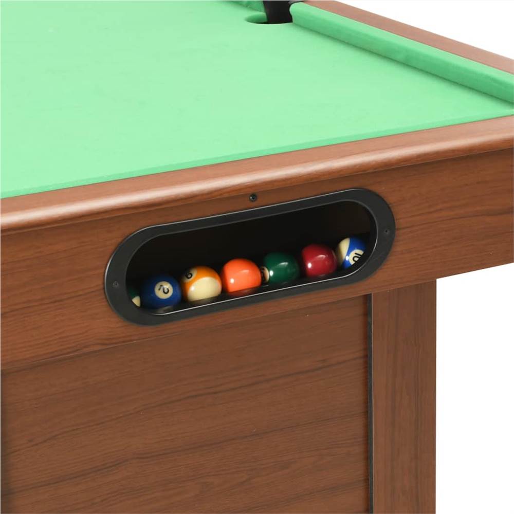 6 Feet Billiard Table 184x108x82 cm Brown
