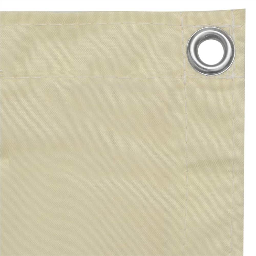 Balcony Screen Cream 120x600 cm Oxford Fabric
