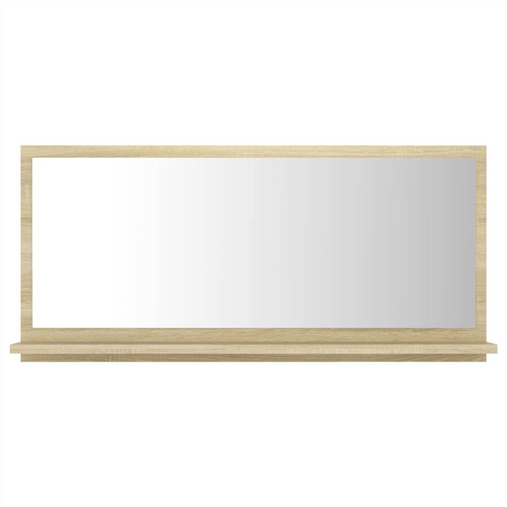 Bathroom Mirror Sonoma Oak 80x10.5x37 cm Chipboard