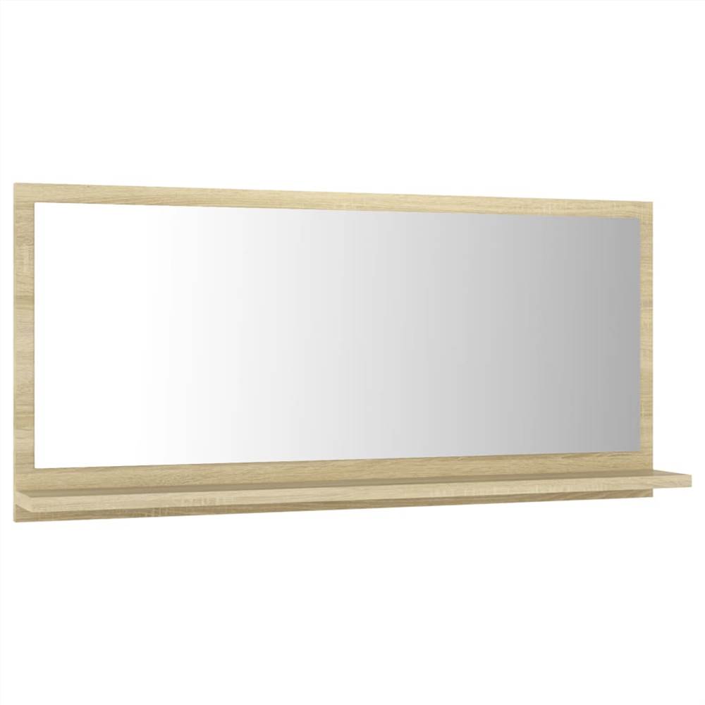 Bathroom Mirror Sonoma Oak 80x10.5x37 cm Chipboard