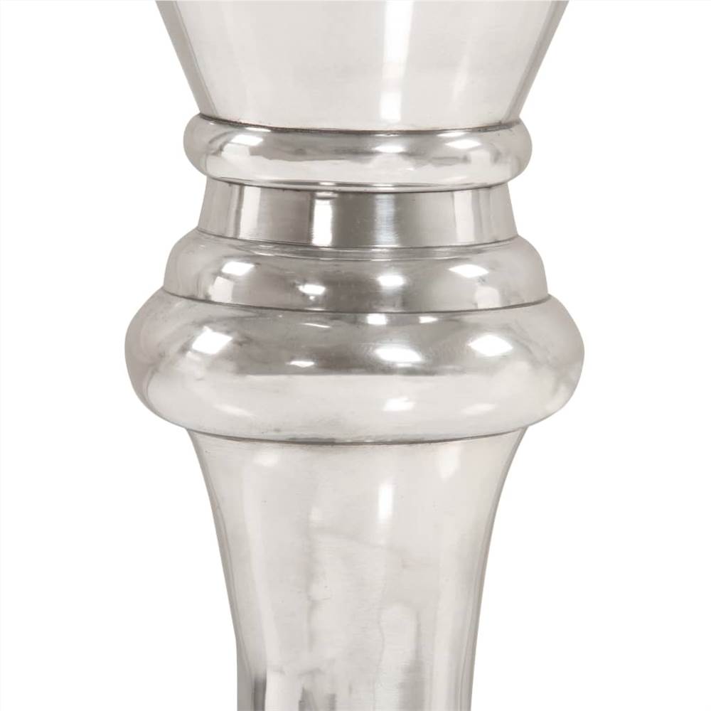 Chess Queen Sculpture Solid Aluminium 58 cm Silver