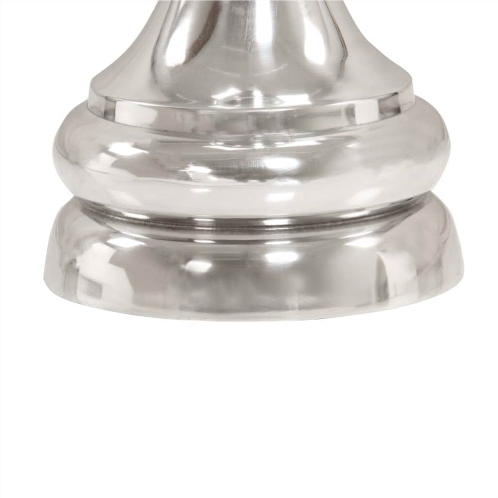 Chess Queen Sculpture Solid Aluminium 58 cm Silver