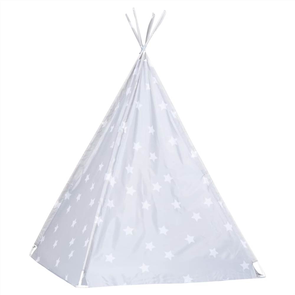 Children Teepee Tent with Bag Polyester Grey 115x115x160 cm