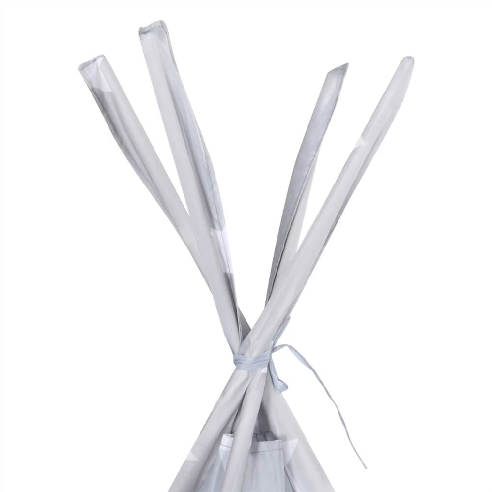 Children Teepee Tent with Bag Polyester Grey 115x115x160 cm