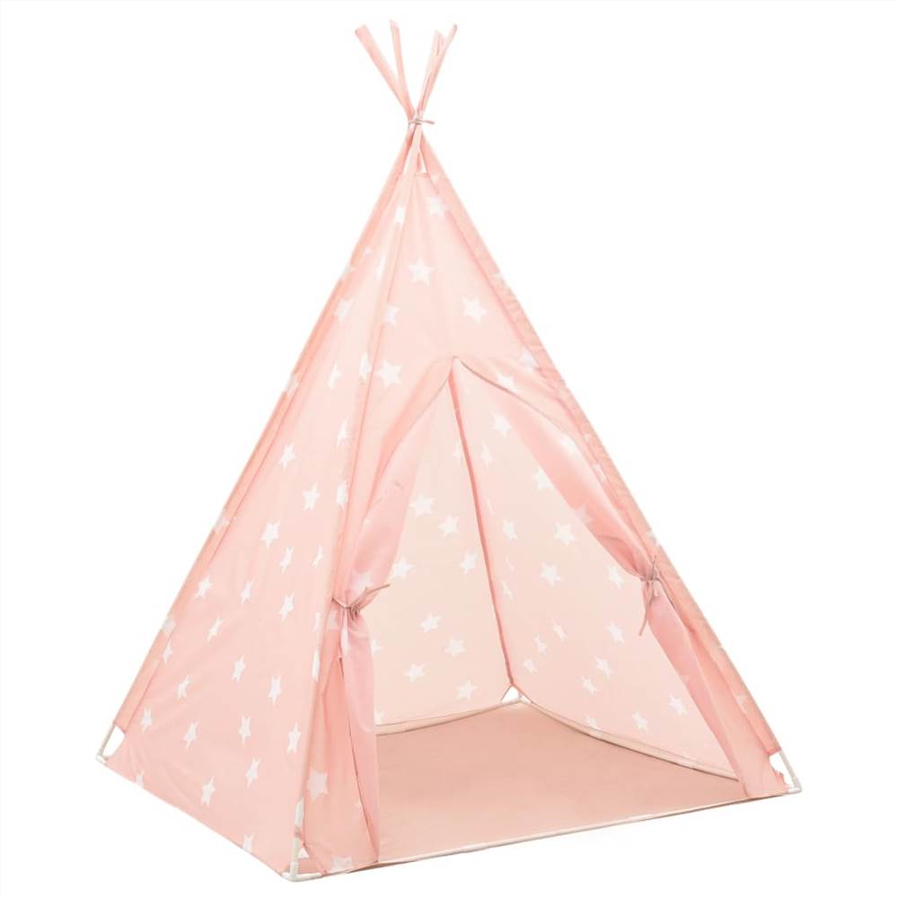 Children Teepee Tent with Bag Polyester Pink 115x115x160 cm