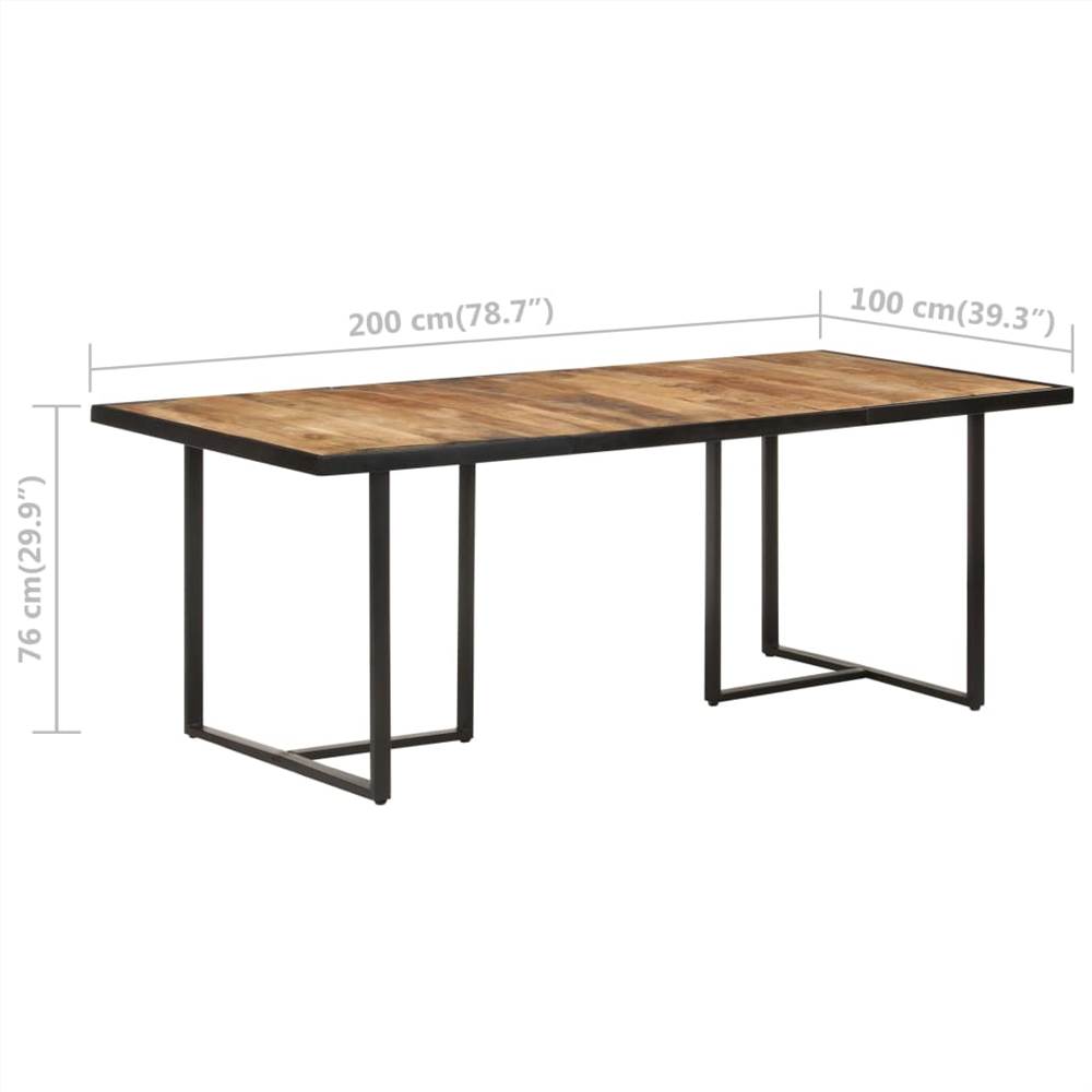 Dining Table 200 cm Rough Mango Wood
