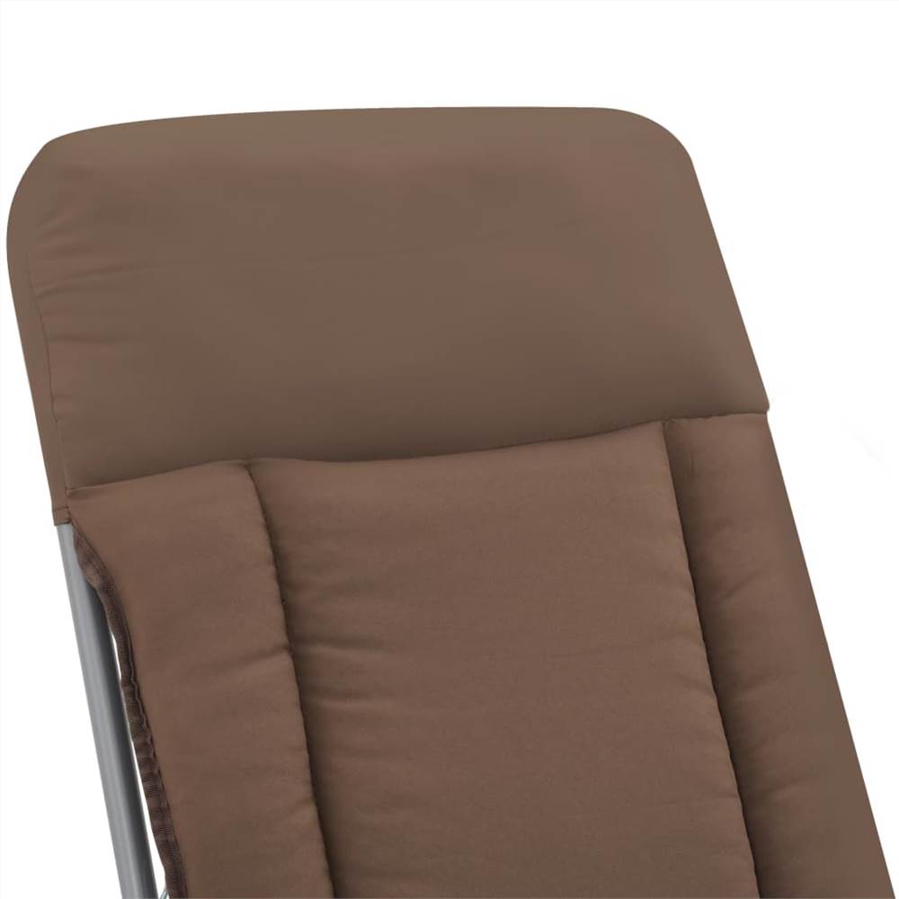 Folding Garden Chairs with Cushions 2 pcs Brown