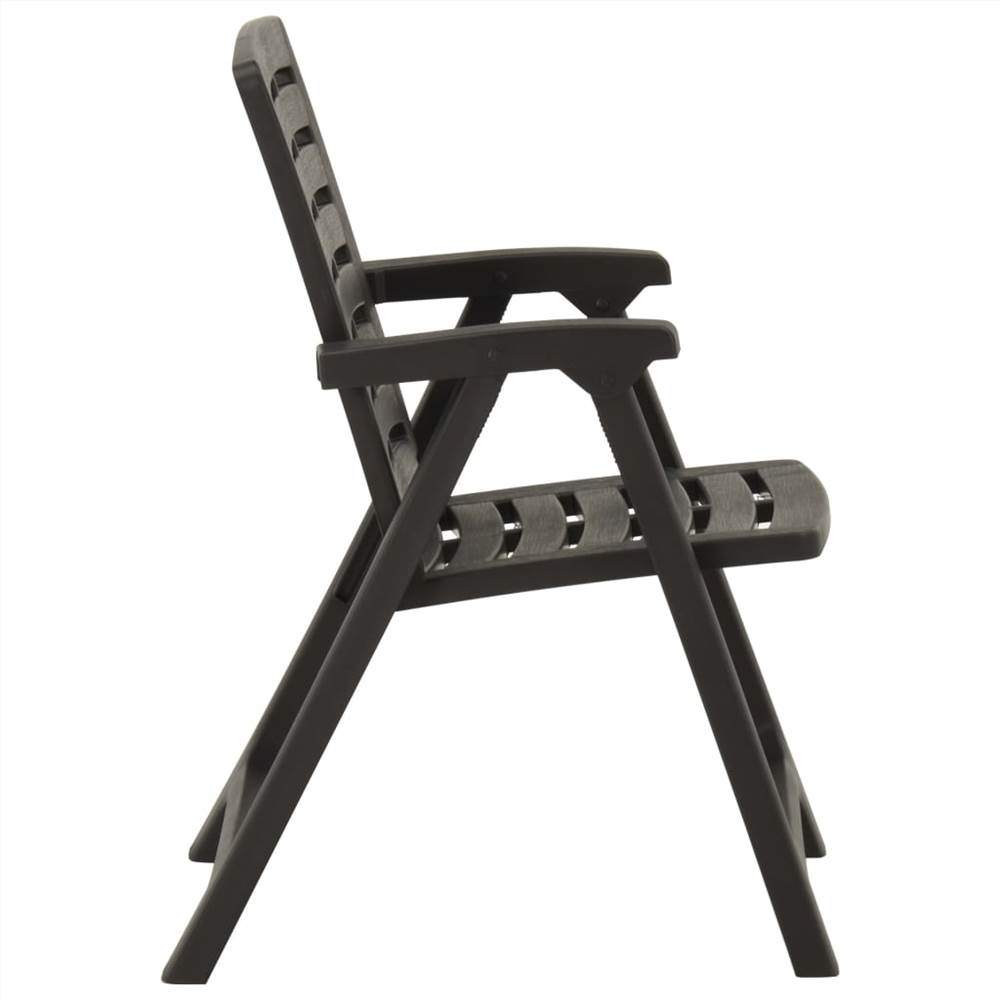 Garden Chairs 4 pcs Plastic Anthracite