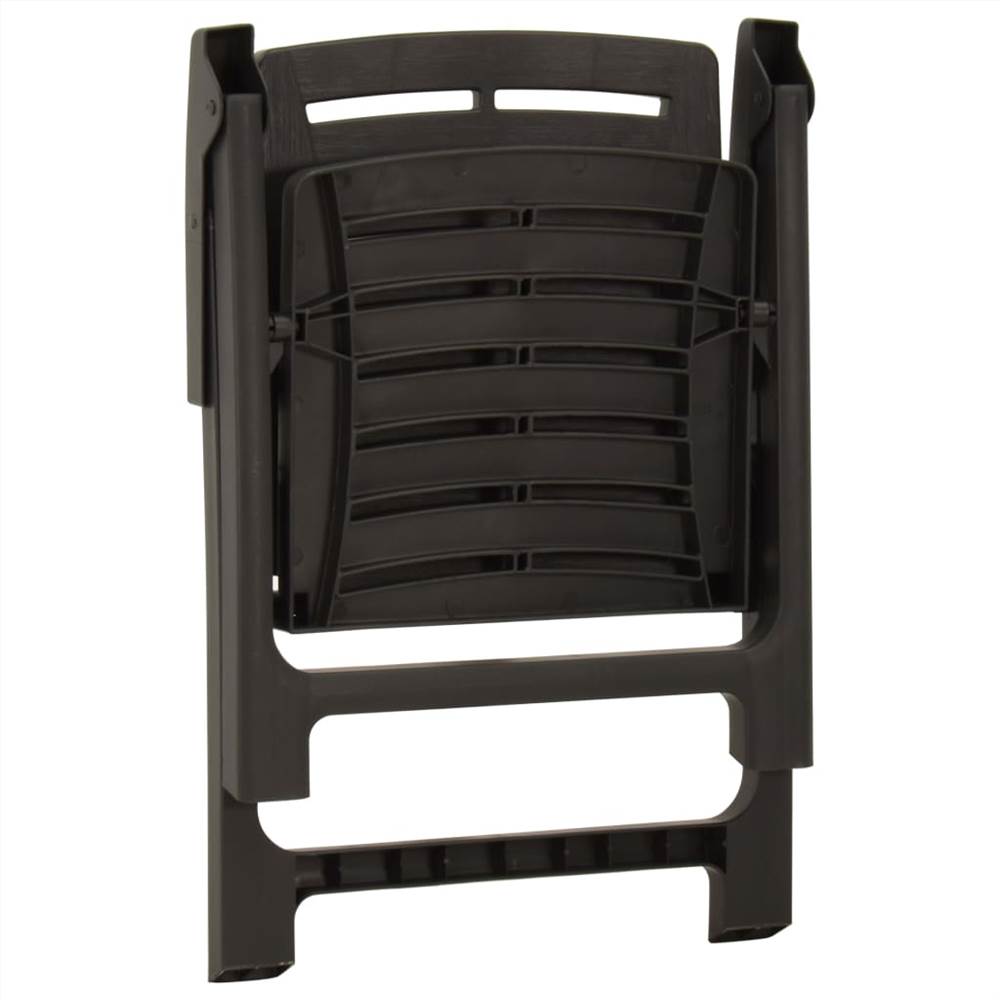 Garden Chairs 4 pcs Plastic Anthracite