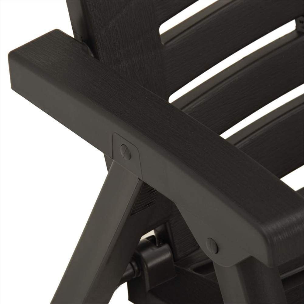 Garden Chairs 4 pcs Plastic Anthracite