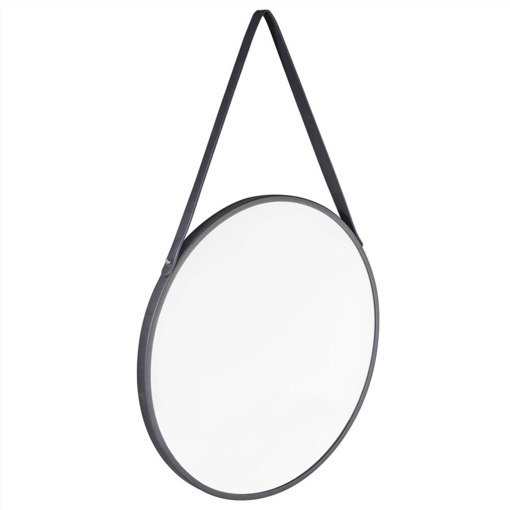 HI Round Hanging Mirror Black