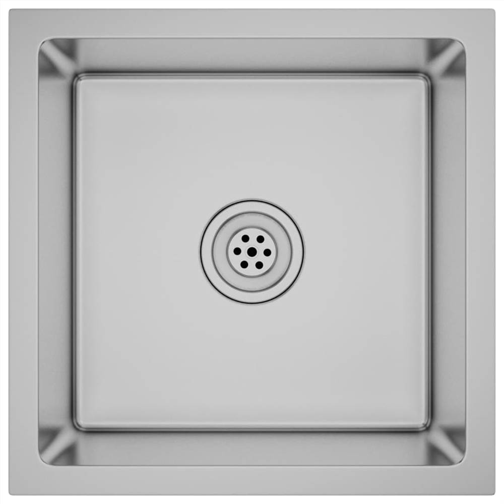 Handmade Kitchen Sink with Strainer Stainless Steel