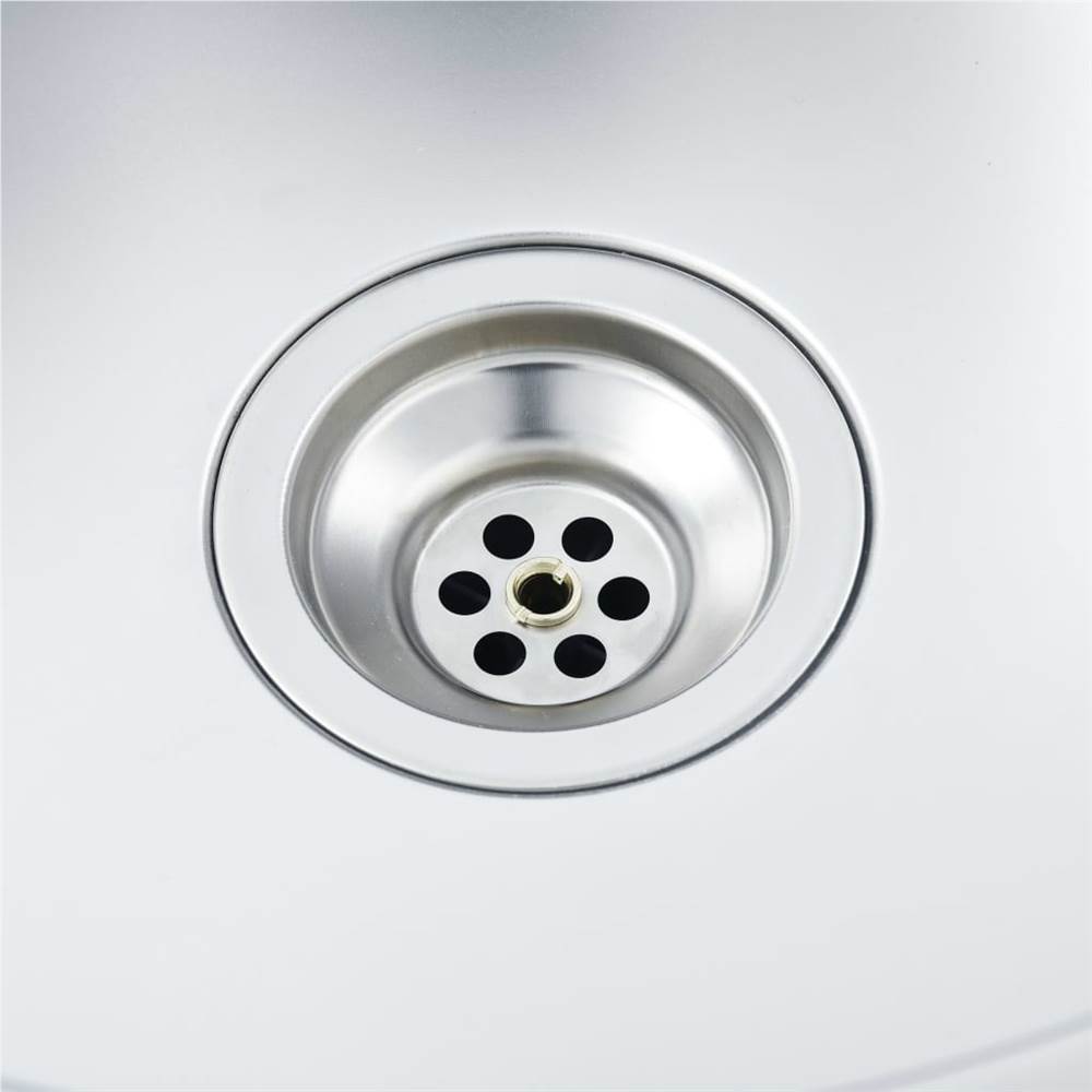 Handmade Kitchen Sink with Strainer Stainless Steel