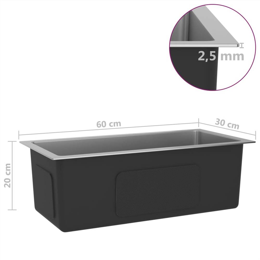 Handmade Kitchen Sink with Strainer Stainless Steel