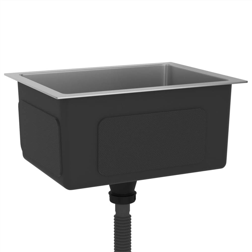 Handmade Kitchen Sink with Strainer Stainless Steel