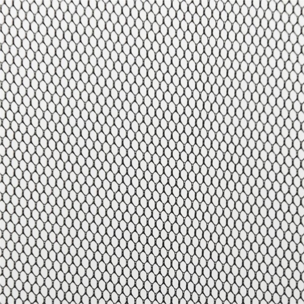 Insect Door Screen with 4-Piece Mesh Curtain Black 120x240 cm