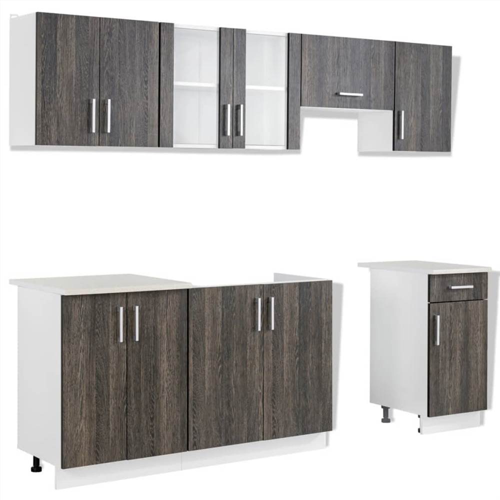 Kitchen Cabinet Unit 7 Pieces Wenge Look
