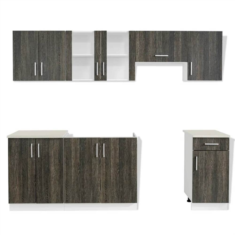 Kitchen Cabinet Unit 7 Pieces Wenge Look