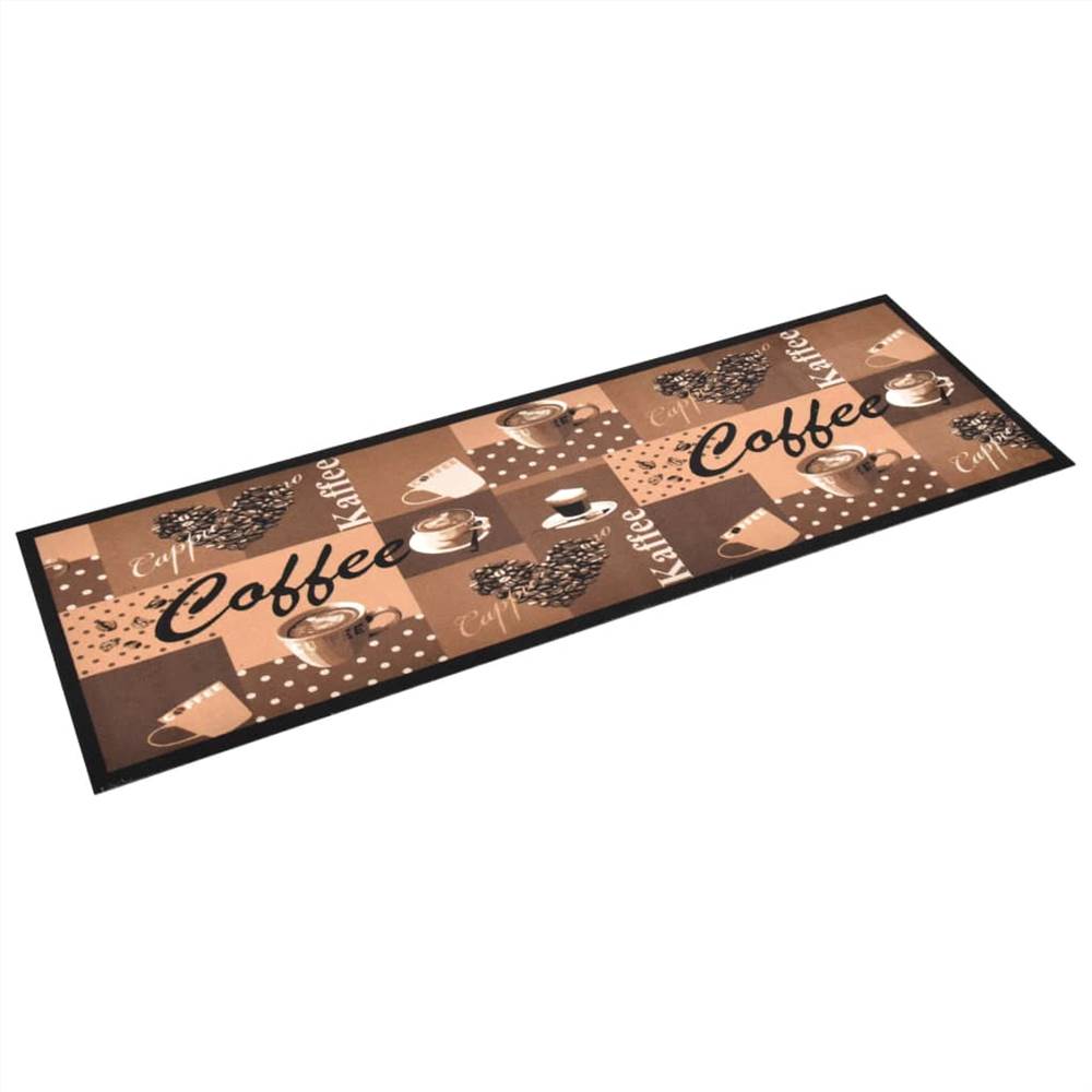 Kitchen Carpet Washable Coffee brown 45x150 cm