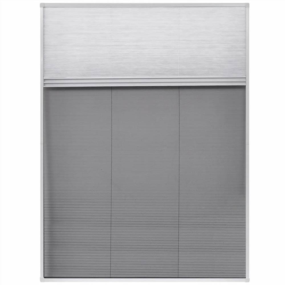Plisse Insect Screen for Windows Aluminium 60x80 cm with Shade