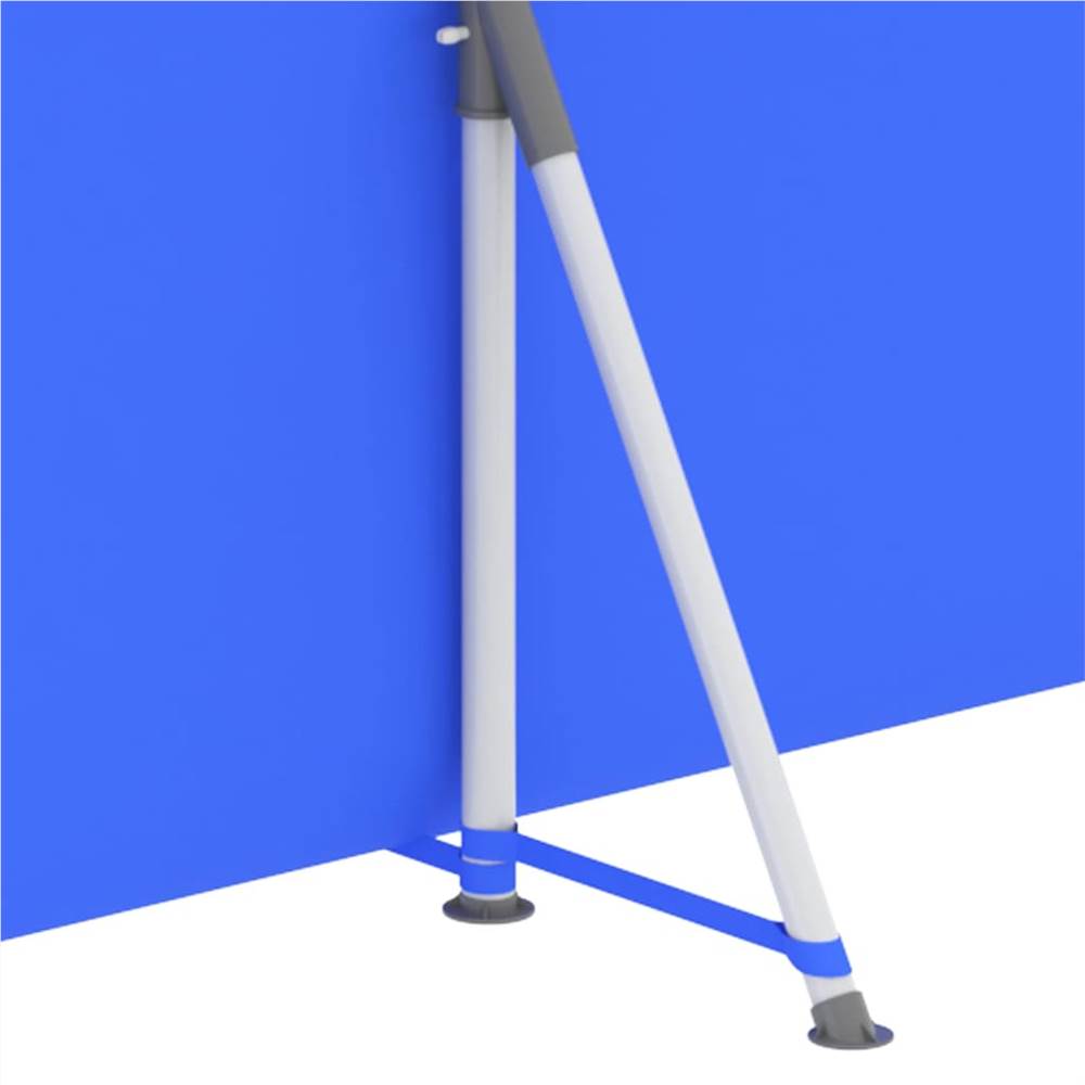 Swimming Pool with Steel Frame 394x207x80 cm Blue