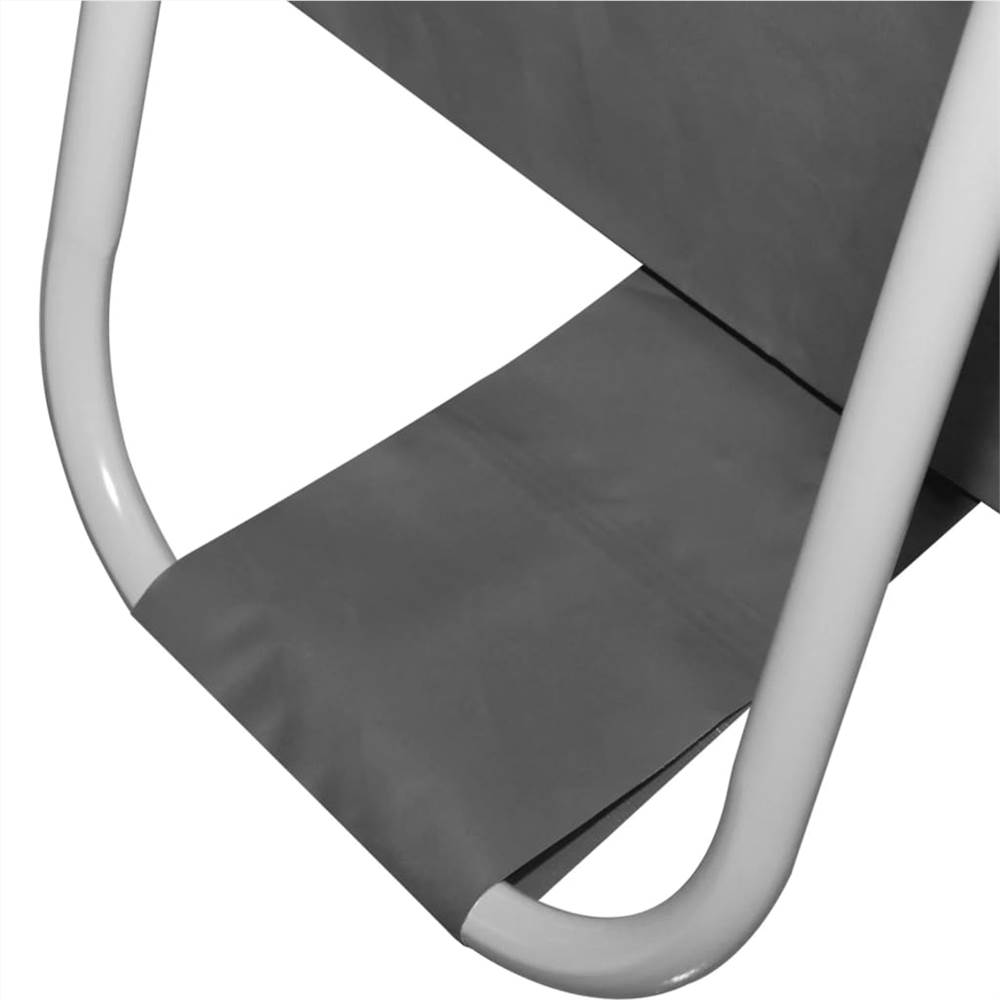 Swimming Pool with Steel Frame 400x207x122 cm Anthracite