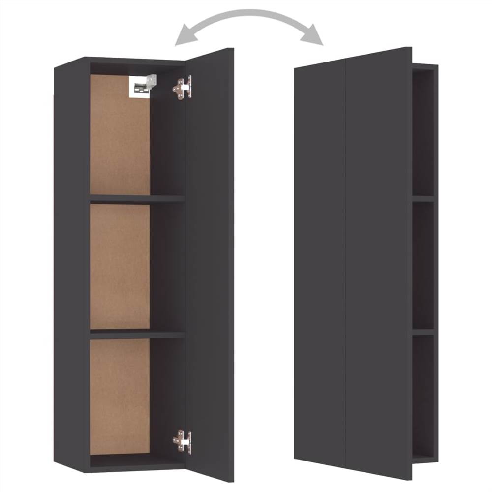 TV Cabinets 2 pcs Grey 30.5x30x110 cm Chipboard
