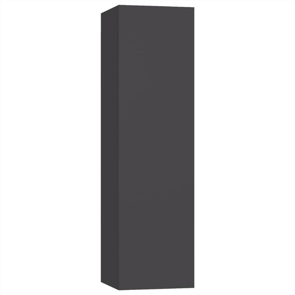 TV Cabinets 2 pcs Grey 30.5x30x110 cm Chipboard