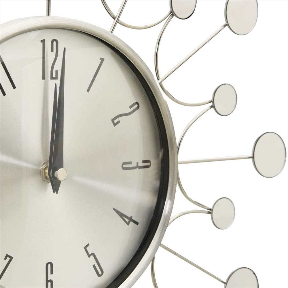 Wall Clock Silver 40 cm Metal